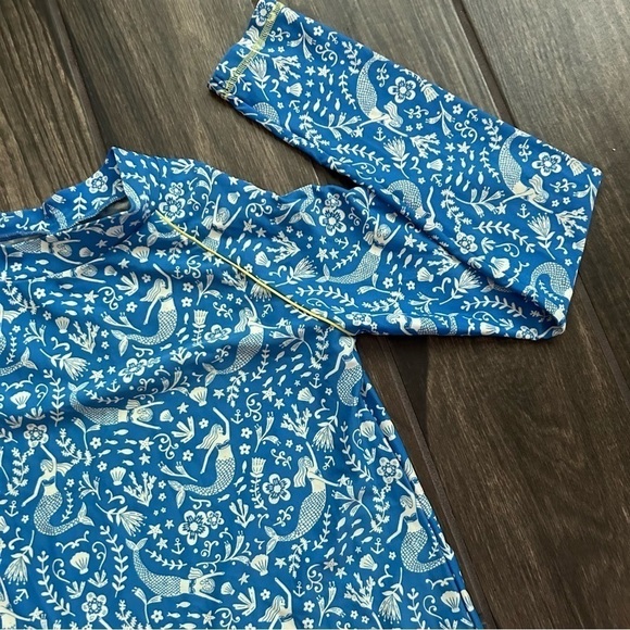 Mini Boden Blue Mermaid Swim Rashguard Girl’s Sz 13-14 Yrs - Picture 2 of 6